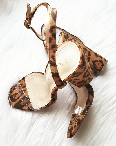 Ilyse~Leopard print block heel