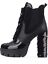 Nell~Chunky Block Heel Boot: BLACK